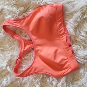 GapFit high impact sports bra, women's 32C bright orange, super adjustable